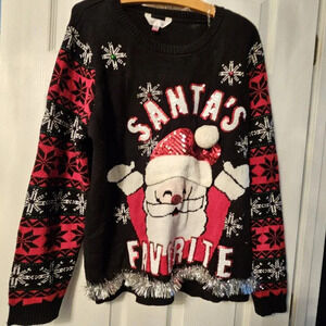 Santa’s Favorite Christmas Ugly Sweater by No Boundaries Size 3xG XXXL